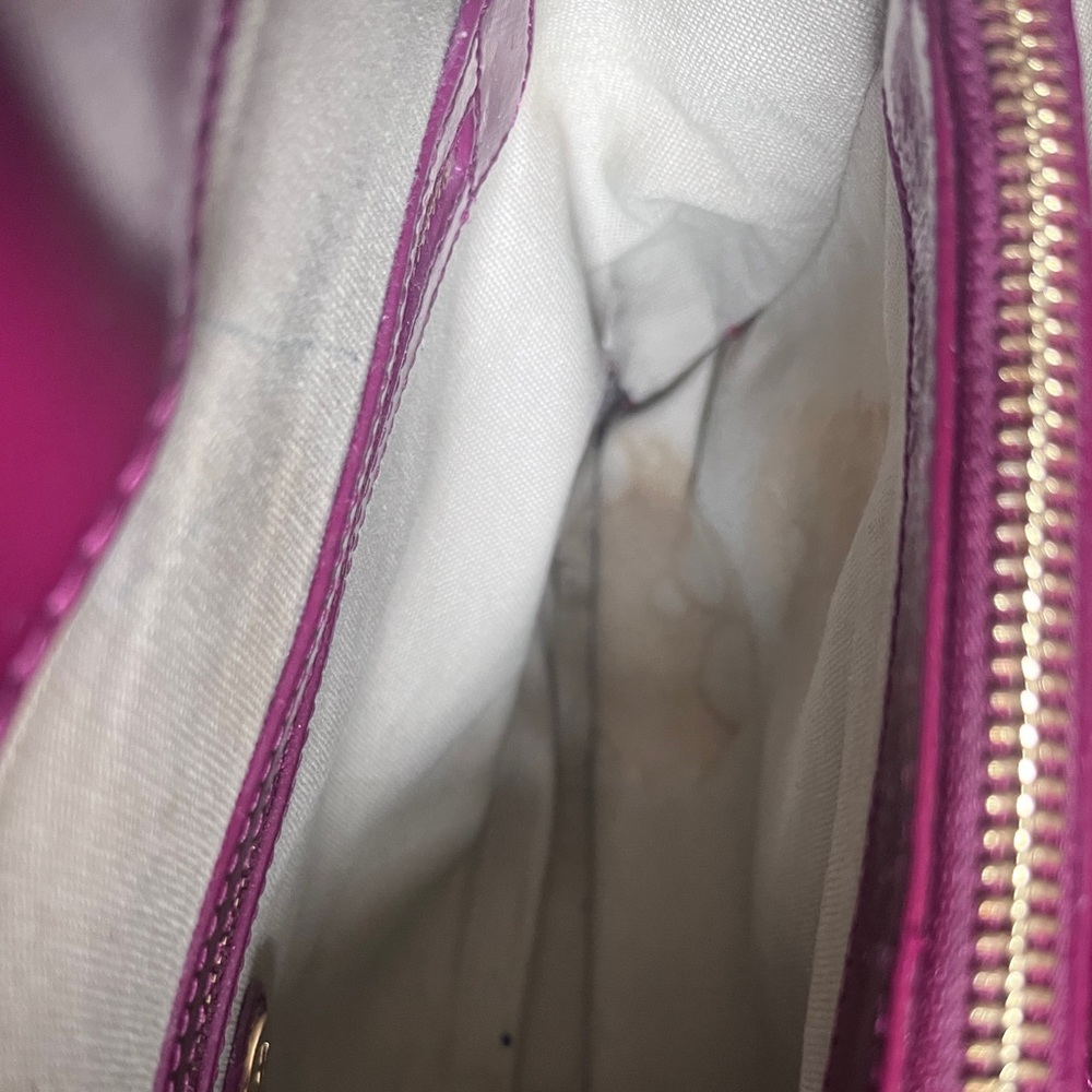 Tory Burch Glossy Patent Tote in Deep Plum - Picture 7 of 8